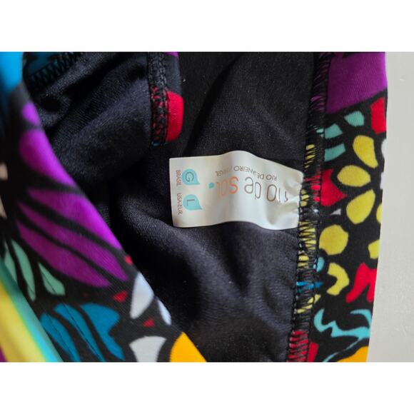 Rio de Sol Women's Colorful Bandeau Bikini Set Size Large - Picture 9 of 11